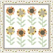 Growing Tall Sunflower Festival Quilt by Natalie Crabtree /65.5"x64.2"