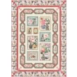 A LA ROSE BY PROJECT HOUSE 360 QUILT FEAT. VINTAGE PERFUMERY- PATTERN AVAILABLE IN MAY