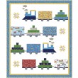 Choo choo coming whistle stop tour Quilt  by Natalie Crabtree /56"x66.5"