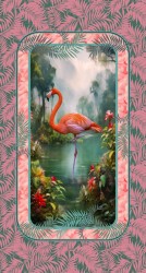 DECO PLUME LAGOON PANEL-24" REPEAT