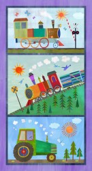 CHUGGA CHUGGA TRACK PANEL-24" REPEAT