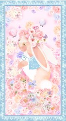 BUNNY IN THE GARDEN -24" panel