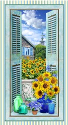 SUMMER SUNFLOWER PANEL -24" REPEAT