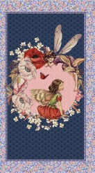 ELDERBERRY FLOWER FAIRIES PANEL ON MINKY - NOT FOR PURCHASE BY MANUFACTURERS