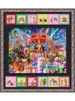 Circus Posters Quilt feat. A Night at the Circus By Natalie Crabtree - Free Pattern Available in October, 2024