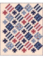 picket stars all american quilt by everyday stitches /67"Wx81"H