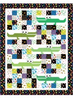 Al the Gator - Animal Alphabet Quilt by Swirly Girls Design - 74"x94"