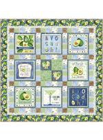 Avocado Kitchen Avo great Day Quilt by Marsha Evans Moore /48.25"x48/25"