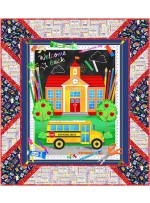 panel pop back to school quilt by swirly girls design /48"Wx54"H