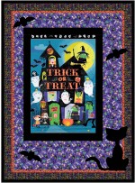 bat attack 2 halloween season quilt by ladeebug design /55"x75"