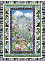 Garden Path Quilt Botanical garden by Marsha Evans Moore- Free pattern available in October