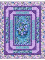 Beveled Quilt feat. Brush of Iris by Kari Nichols Quilting Renditions