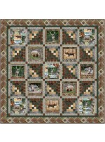 Cabin in the Woods Quilt by Marsha Evans Moore /68"x68"