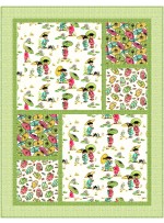 Sun Days Quilt feat. China Dolls by Brenda Plaster