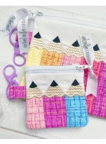 Pops of Color Zipper pouches by Jenn Chesnick  feat Coco