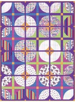 Courtyard - Colorforms Quilt by Everyday Stitches 64"x85"