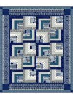 HIdden Cottage Boxes Quilt feat. Cottagecore Blue by Ladebug Design