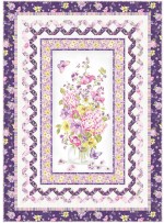 Delicate Beauty Lilac Quilt by Wendy Sheppard /52"x72"