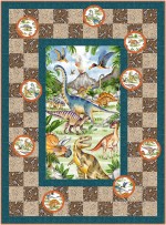 Dino Blocks & Wheels Dinosaurs, Dinosaurs Quilt by Ladeebug Design /44"x60"