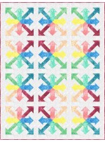 Rainbow Arrows -fairy Frost Quilt by Flying Parrot Quilts 44"x58"