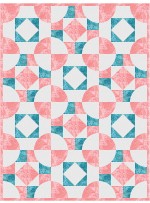 Monochromality  -fairy Frost Quilt by On Williams Street 56"x74"