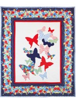 Flutterby Quilt Designed by Emily Herrick, Quilted by Nancy Iacono / 73"x98"