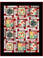 Lets Play game on quilt by christine stainbrook