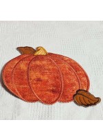 Pumpkin mat made with Hoop Embroidery Patterns from Kreative Kiwi Designs 