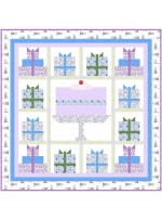 Happy Birthday Lilac Quilt by Natalie Crabtree /68-1/2"x68-1/2"