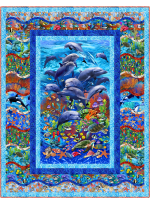 reef life JEWELS OF THE SEA quilt by marsha evans moore /49.5"Wx63.5"H 