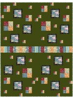 Row House Jungle Vibes Quilt by Kate Colleran 46"x60"