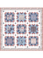 Americana Stars Quilt feat. Just Be by Natalie Crabtree-free pattern available August 2026