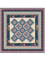 Provencial La Fleur Tiles Taupe Quilt by Diane Nagle /48"x48"