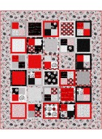 Four Patch Quilt by Swirly Girls Design /62"x72" (fat Quarter Friendly)