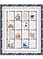 Meow About Town Quilt by Wendy Sheppard /43-1/2x54-1/2"