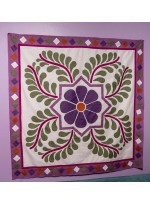 Violet Pearly Cotton Couture Quilt by Yasmeen 