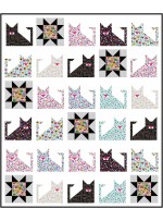 Mod Kittens Quilt Puddy cats by Natalie Crabtree /69"x82.5"