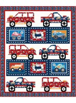 Truck Rally - Monster Trucks Quilt by Coach House Designs 67"x80"