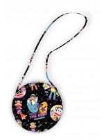 Roundabout Bag - Paul Frank by Poorhouse Quilt Designs 8" diameter w/ 20" strap 