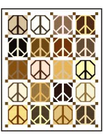 peace for all cotton couture quilt by natalie crabtree /50.5"x62"