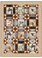 Block Talk Stars - Pitch Perfect Quilt by Swirly Girls Design 54"x72" 