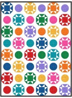 Polka Party Hashdot Quilt by Charisma Horton /74"x86"