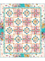 Blooms at the Border quilt feat. Primrose Garden by The Whimsical Workshop
