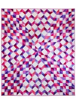 Purple Rain Quilt & Pillow Sham by Marsha Evans Moore /66"x78"