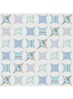 Kaleidoscope Quilt (Blue) feat. Retro Nursery by Project House 360 - free pattern available December 2026
