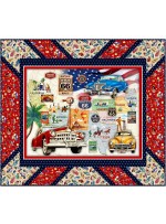 Panel Pop Quilt feat. Route 66 by Swirly girls Design