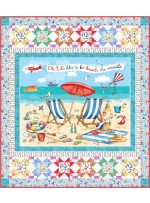 AT THE BEACH BY PROJECT HOUSE 360 QUILT FEAT. SEA LA VIE -PATTERN AVAILABLE IN MAY