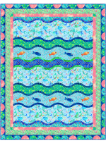 Making Waves - Sea Maidens Quilt by Marsha Evans Moore 53"x68.5"