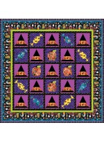 spooky season halloween season quilt by the whimsical workshop /62"x62"