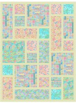 Tossed Tiles Dreams Summer Dreams Quilt by Ladeebug Design /55.5"x73.5